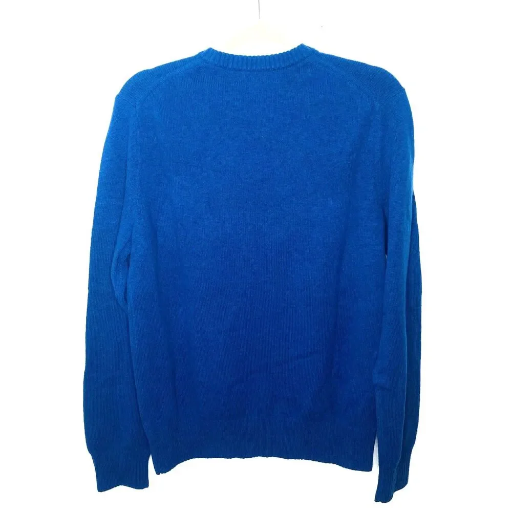 Banana Republic Teal Merino Wool Blend Crewneck Pullover Soft Knit Sweater Sz M